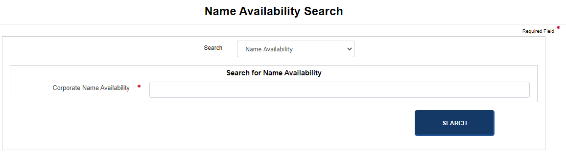 Name availability search