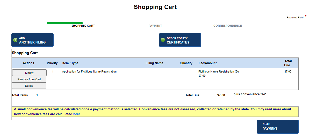Shopping cart